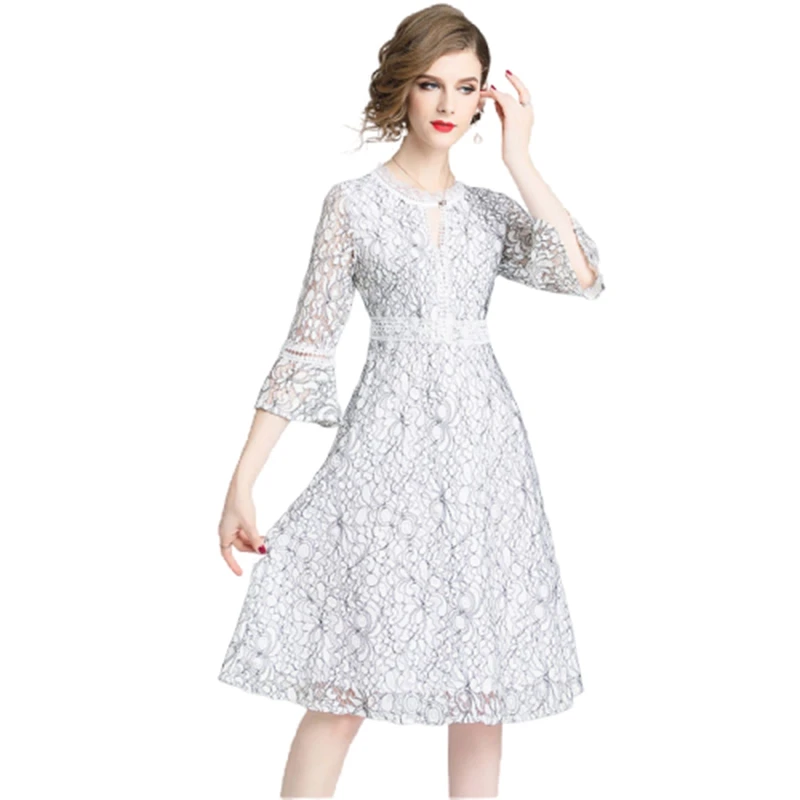 Летнее женское облегающее белое платье женская одежда элегантное ажурное