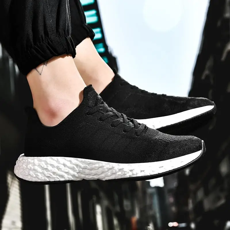 

Men Shoes Casual Sports Outdoor Running Shoes Lightweight Comfortable Fashion Flat Bottom Fly Weaving High-quality Casual Shoes