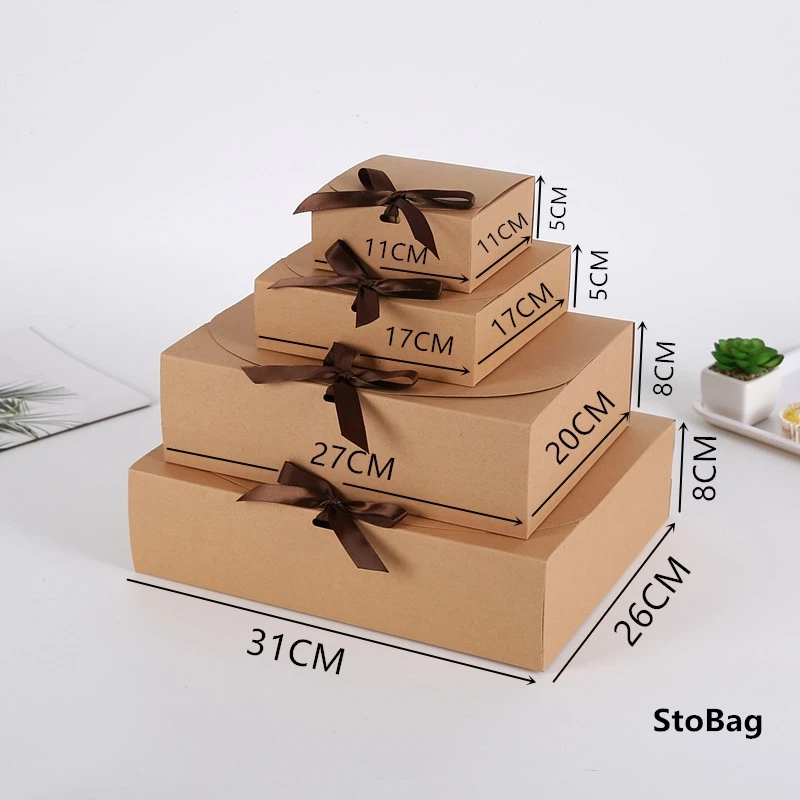 

4pcs/Lot Cake Cookie Box Gift Box Event & Party Supplies Packaging Wedding Birthday Hnadmade Candy Chocolate Baking Packaging