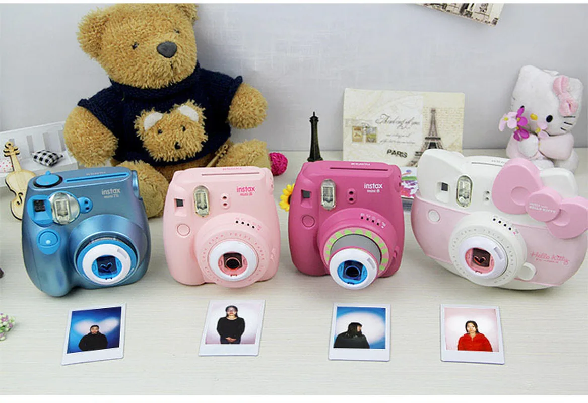 4 шт. 1 упаковка Fujifilm Instax Mini 8 7S + Kitty мгновенная камера цветные фильтры круглая