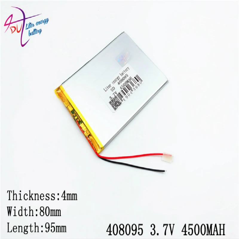 Литровая энергетическая батарея новый литий ионный планшетный ПК 408095 3 7 в 4500 мАч
