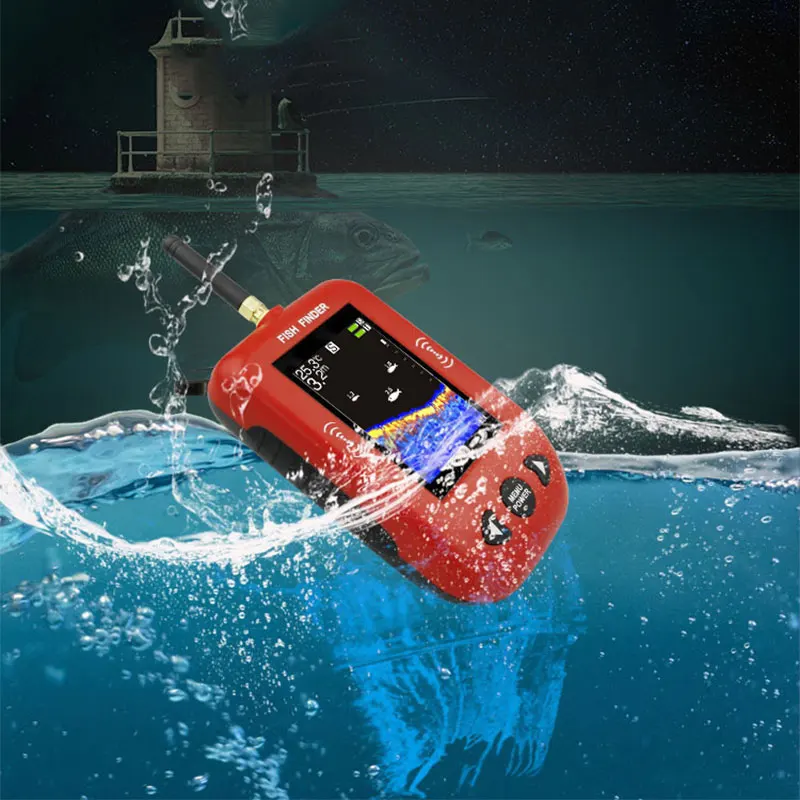 Беспроводной портативный рыболокатор высокого разрешения F3-C умный гидролокатор
