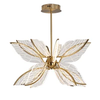 modern nordic butterfly wing led pendant lights simple fashionable design golden pendant lamp for living room bedroom home decor