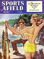 vintage 1953 sports afield magazine cover reproduction steel sign cabin decor aluminum metal signs tin plaques wall poster