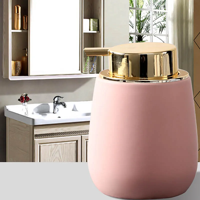 Nordic Push-type Ceramic Hand Wash Lotion Bottle Creative Sub-bottle Shampoo Large-capacity Home Decoration Accessories | Дом и сад