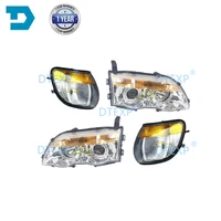 need cut bumper full set headlight for l400 warning lamp 4 pieces head lamp for delica front warning lights turn signal