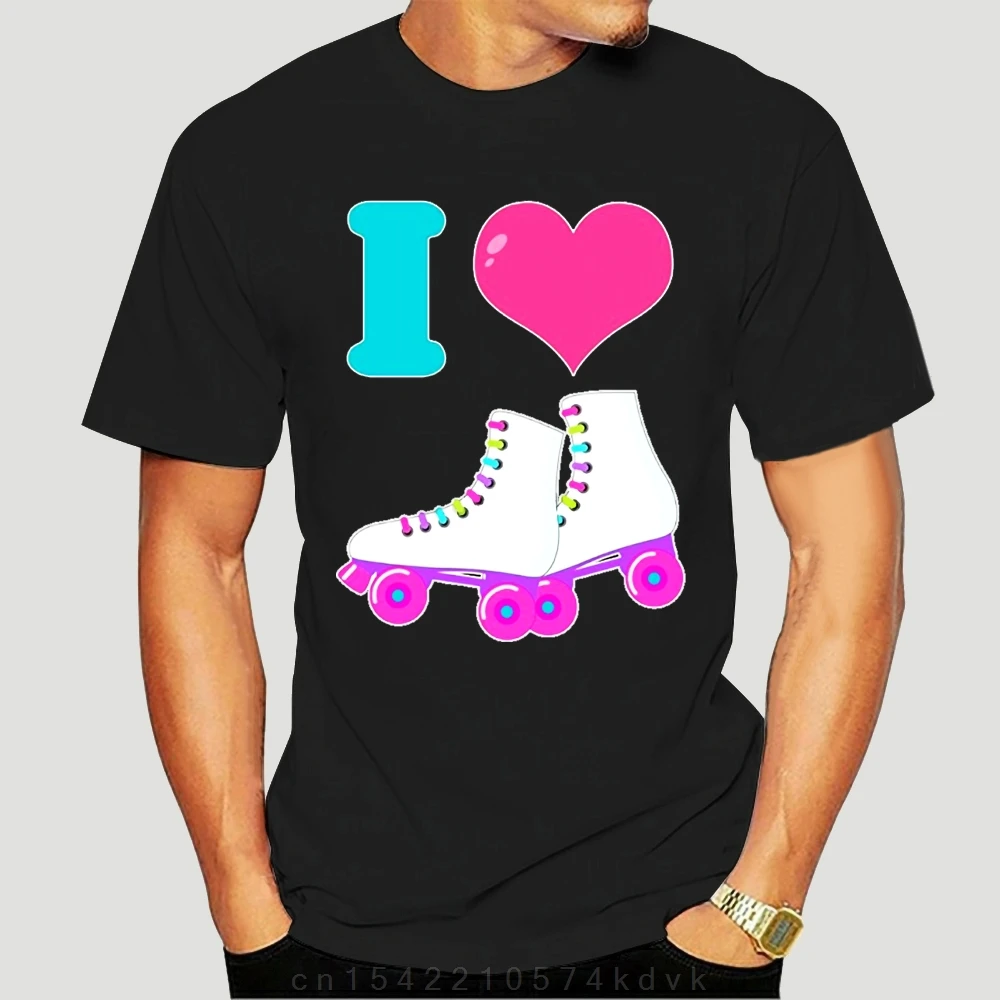 

Летняя модная футболка с коротким рукавом I Heart Love роликовые коньки хобби Спорт Футболка оверсайз графика