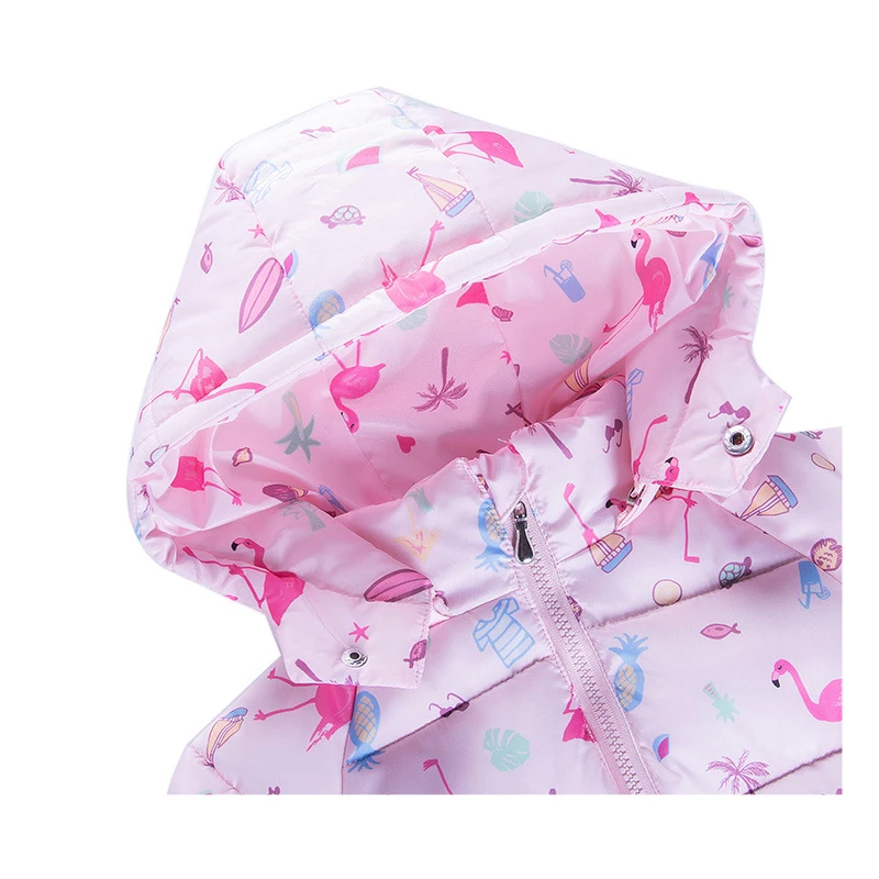 Scsech/детские куртки с рисунком граффити и Фламинго для мальчиков девочек зимнее