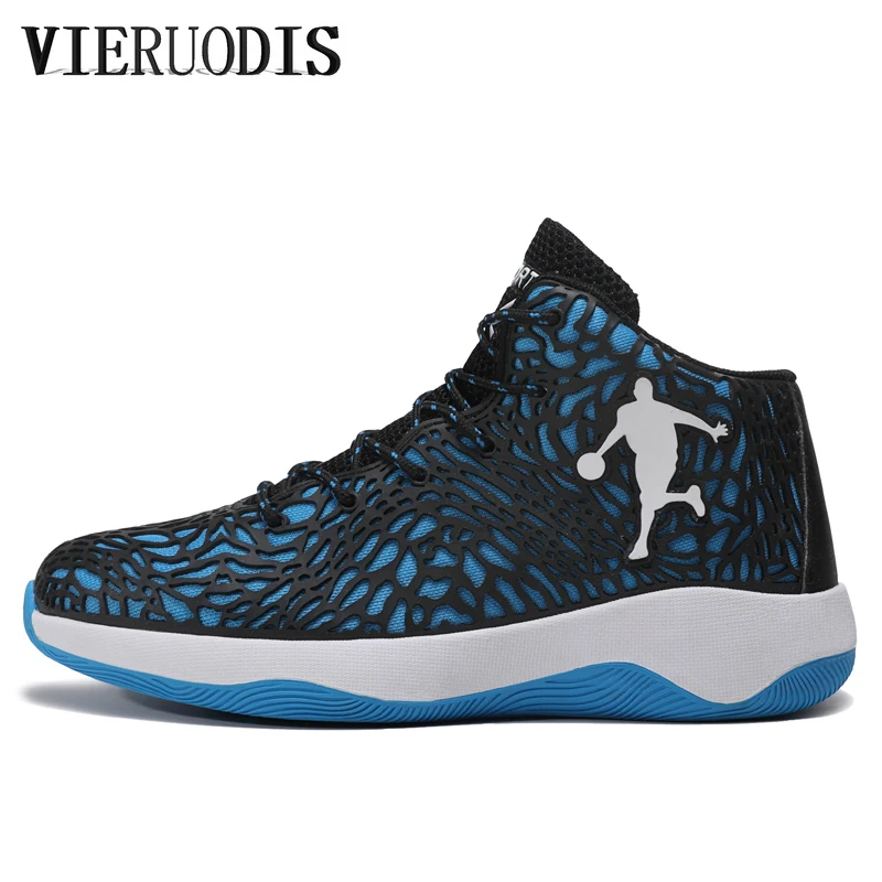 

2019 texture fashion men's breathable basketball shoes, non-slip wear-resistant sneakers