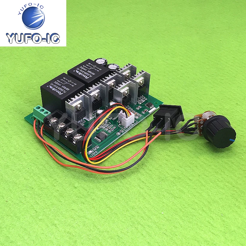 Бесплатная доставка, 2 шт., PWM контроллер скорости двигателя постоянного тока 12v24v36v48v, двигатель Dao Shun, переключатель заднего хода, 40 А