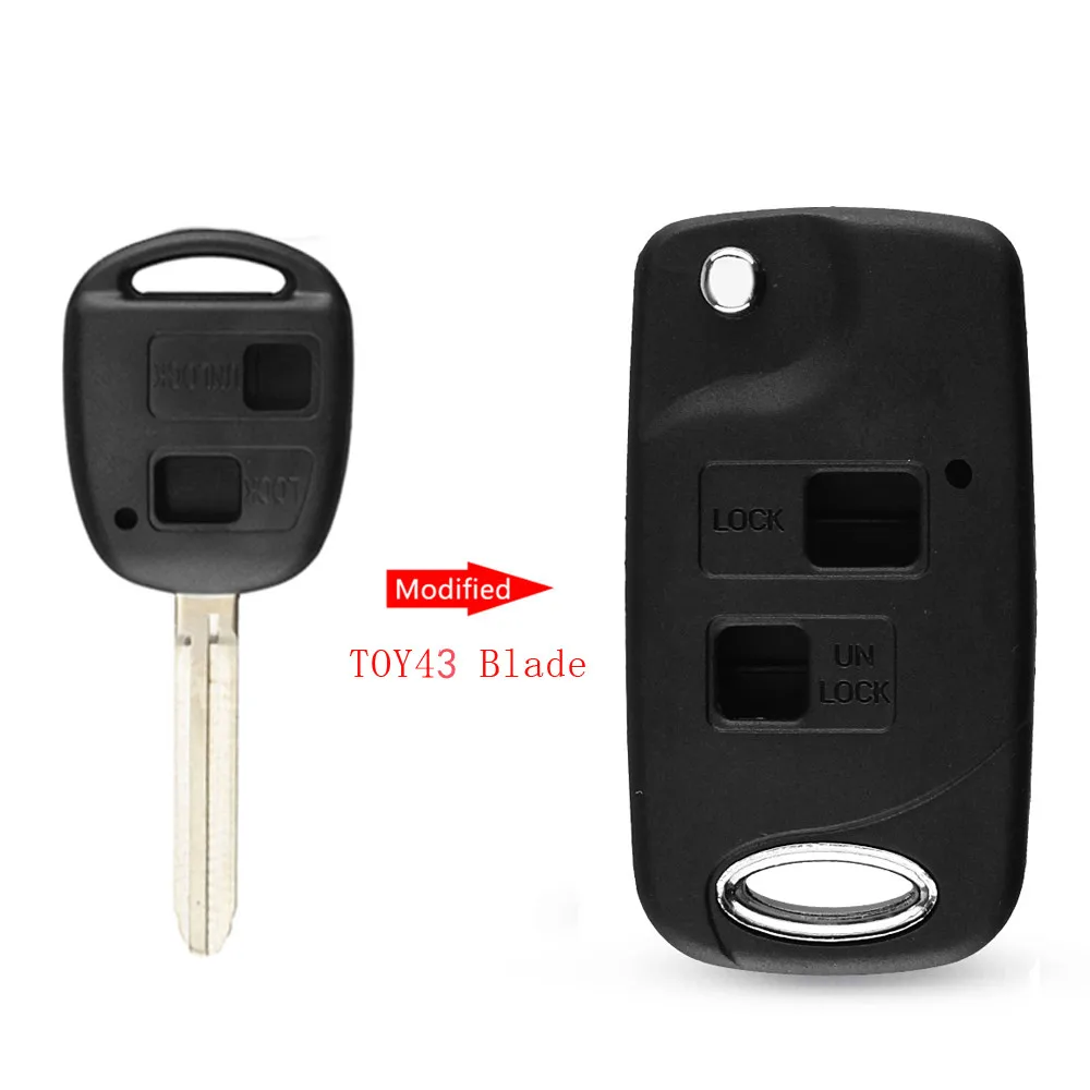 Model 5 KEYYOU удаленное головка ключа для Toyota Yaris Prado Tarago Camry Corolla Land Cruiser RAV4 Avalon эхо Авто 2/3 чехол для ключей с кнопками - Цвет: Model 5