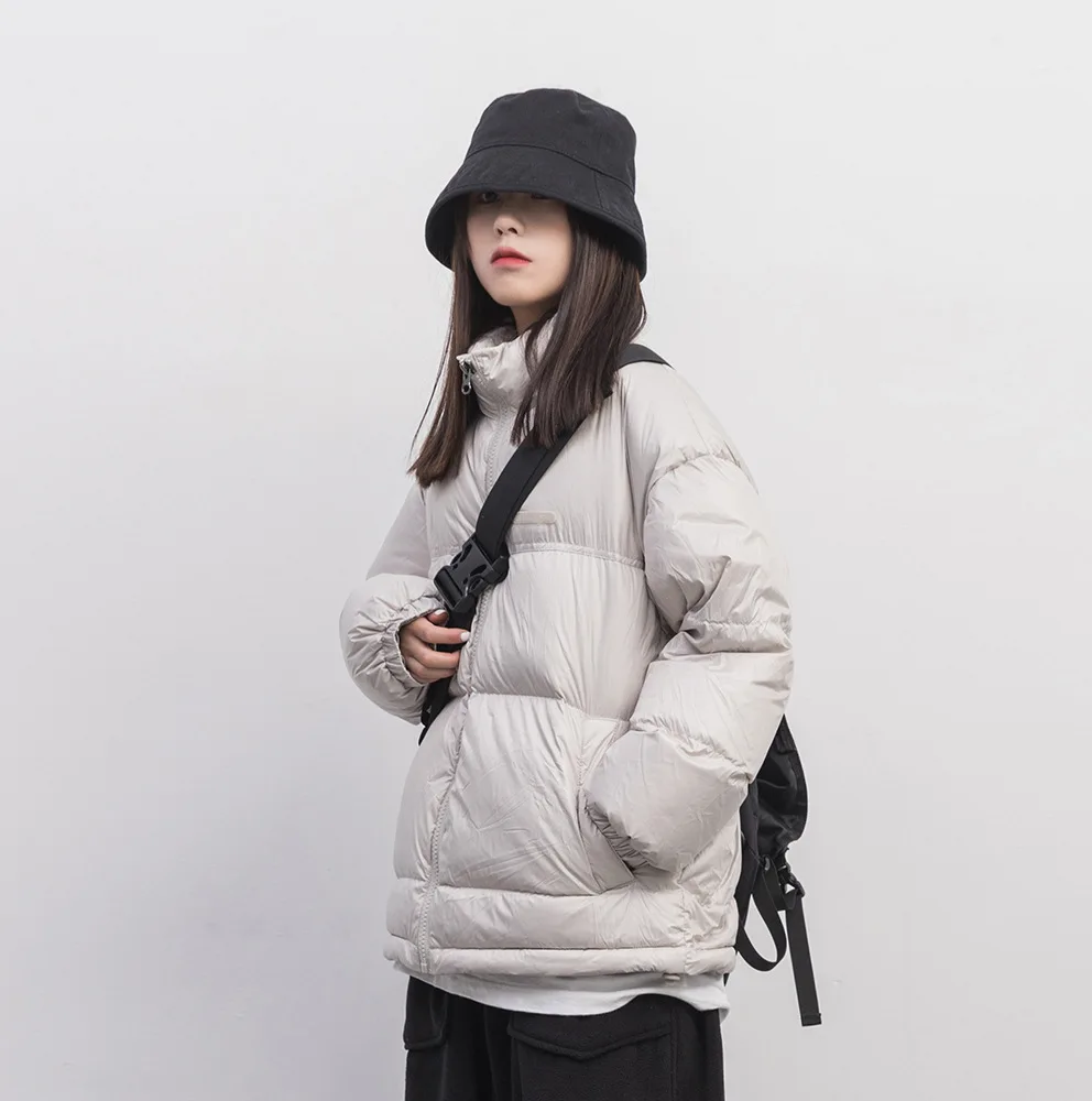 CGC Winter Short Jacket Women 2022 Solid Down Cotton Padded Parka Female Loose Warm Coat Women Winter Casual Outwear All-match