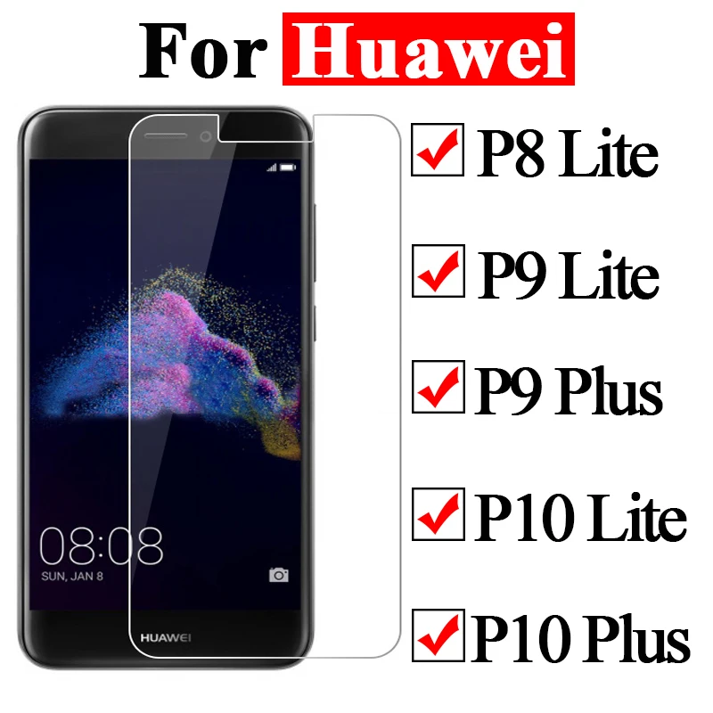 Защитное стекло для huawei p8 p9 p10 lite plus p10lite p 8 9 10 light life p8lite p9lite закаленное защитная