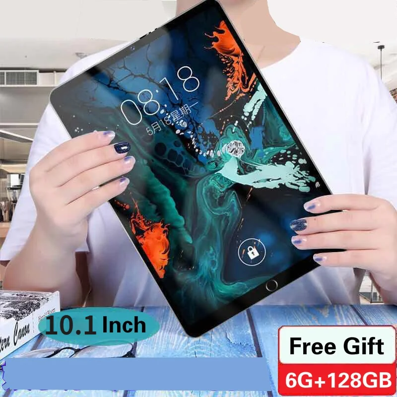 

10.1 Inch Android 9.0 Tablet PC 6G+128GB 4G Call Phone Tablet Octa-core 4G WiFi Online Learning Machine Large Screen Tablet