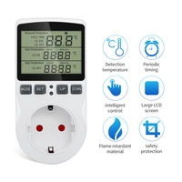 multifunctional lcd display thermostat controller digital socket with timing function heating cooling temperature detector