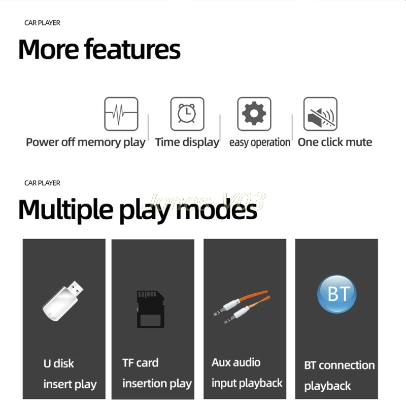 

Car Bluetooth MP3 Player Colorful Lighting Dual USB Charging Function APP Control Bluetooth Hands-free Card Machine