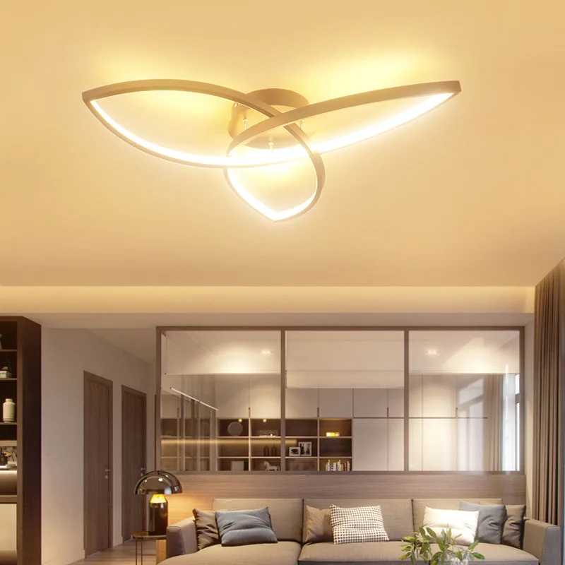 Современная светодиодная люстра bборота для гостиной спальни алюминиевая с