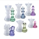 Формы для шахматных фигур, 3D международные силиконовые формы для шахматных фигур, литье из смолы, формы для УФ эпоксидной смолы для рукоделия сделай сам, для изготовления шахматных украшений