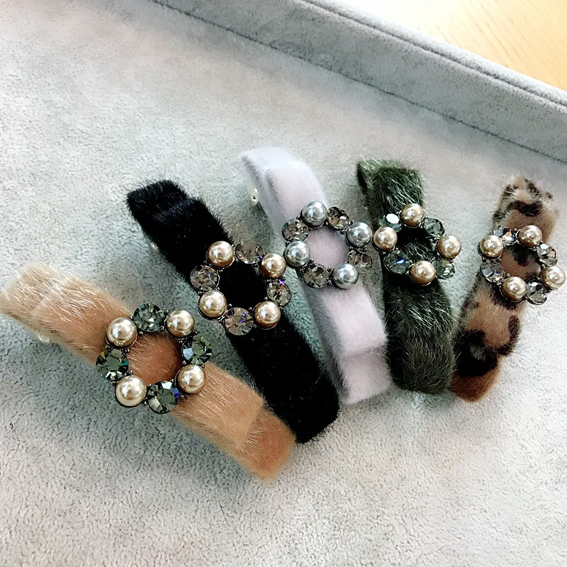 Заколки для волос с искусственным бархатным жемчугом женские Простые Модные