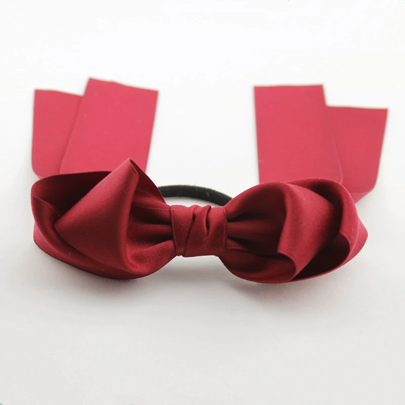 Женская резинка для волос с красным бантом| |