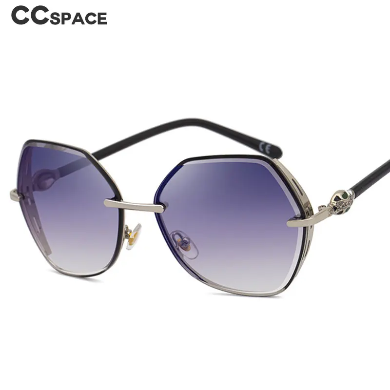 49092 многоугольные роскошные солнцезащитные очки в металлической оправе для