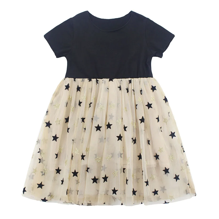 Платье для девочек с мультяшным рисунком детское летнее платье из мягкого хлопка