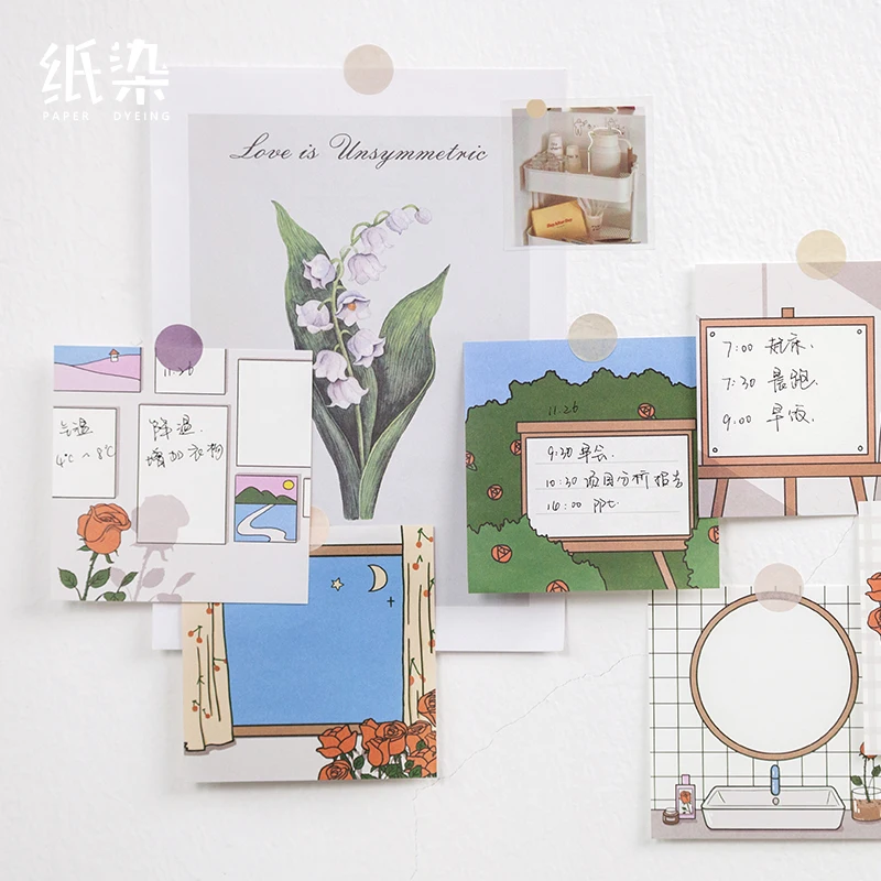 12 шт./лот декоративные бумажные блокноты для записей в виде Розы|Блокноты| |