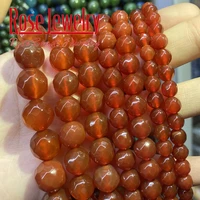 wholesale natural faceted red carnelian agates beads natural stone round loose beads 6 12mm for jewelry making diy bracelet 15