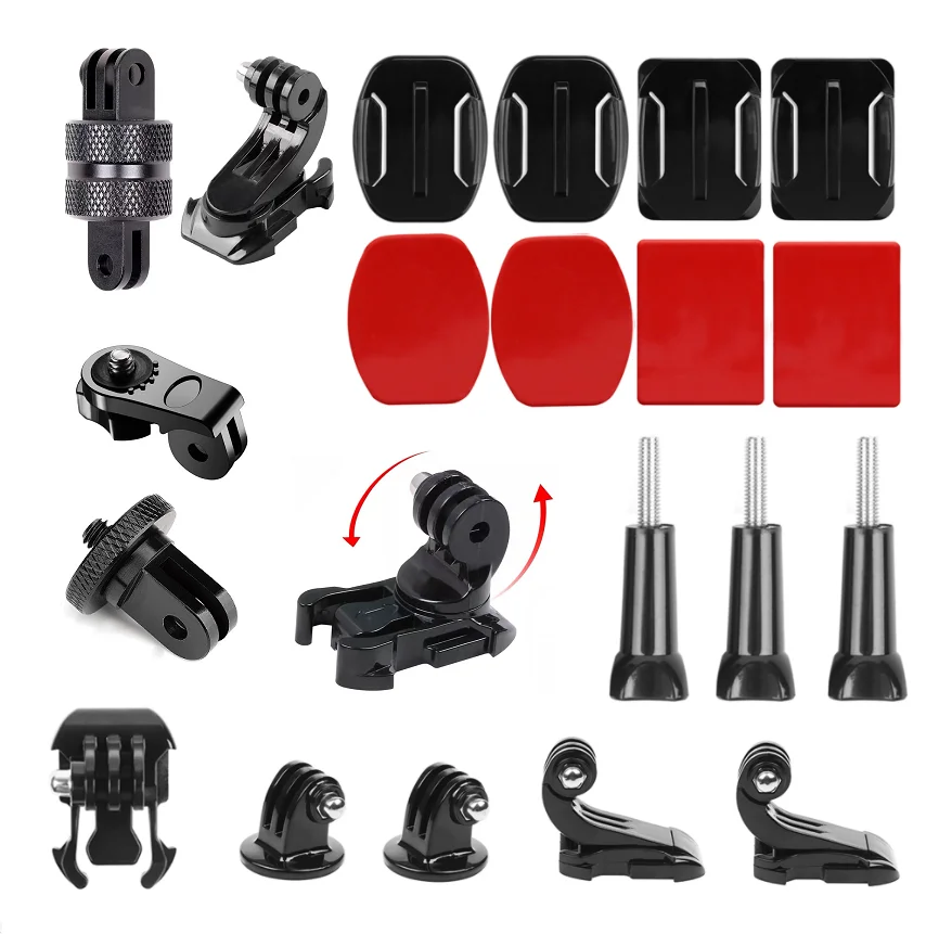 

Action Camera Accessories Set For GoPro Hero 9 8 7 5 Osmo Yi 4K SJCAM Eken Base Mount Go Pro Mount Accessory