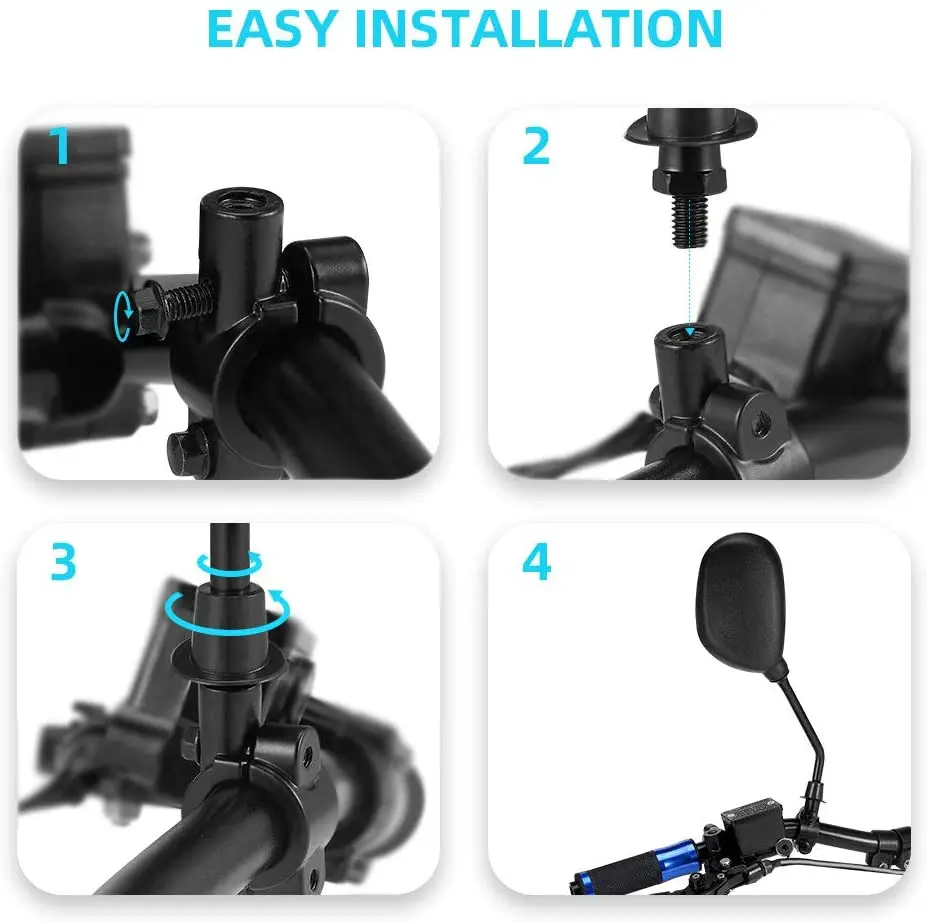 Зеркало заднего вида для квадроциклов 8 мм на руль|Боковые зеркала и аксессуары| |