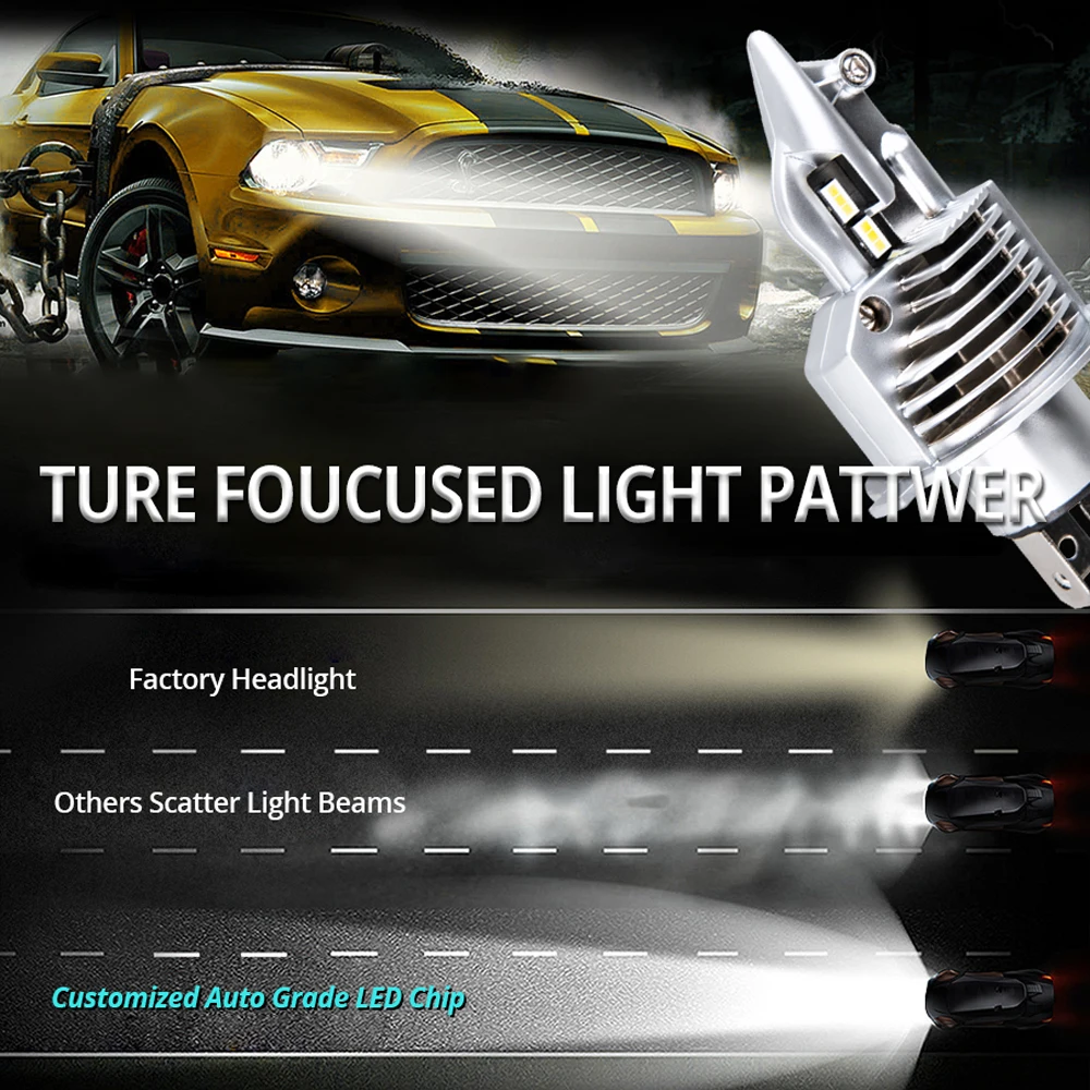 Истребитель Foco H4 светодиодные лампы мотоцикла головной светильник