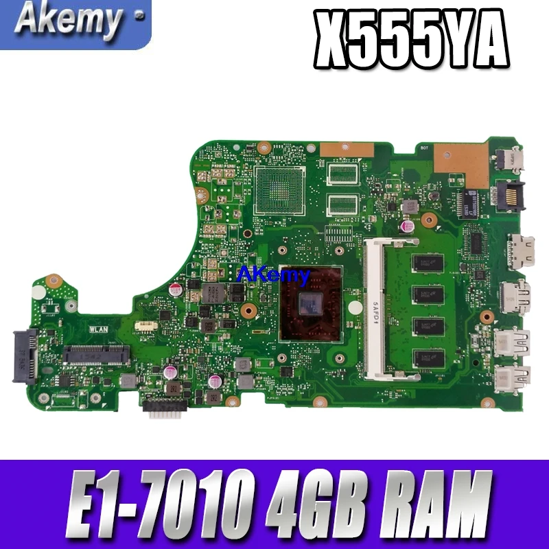 AKemy X555DG материнская плата для For Asus X555YI X555YA X555D A555DG X555QG X555Y ноутбука E1 7010 4 Гб REV2.0