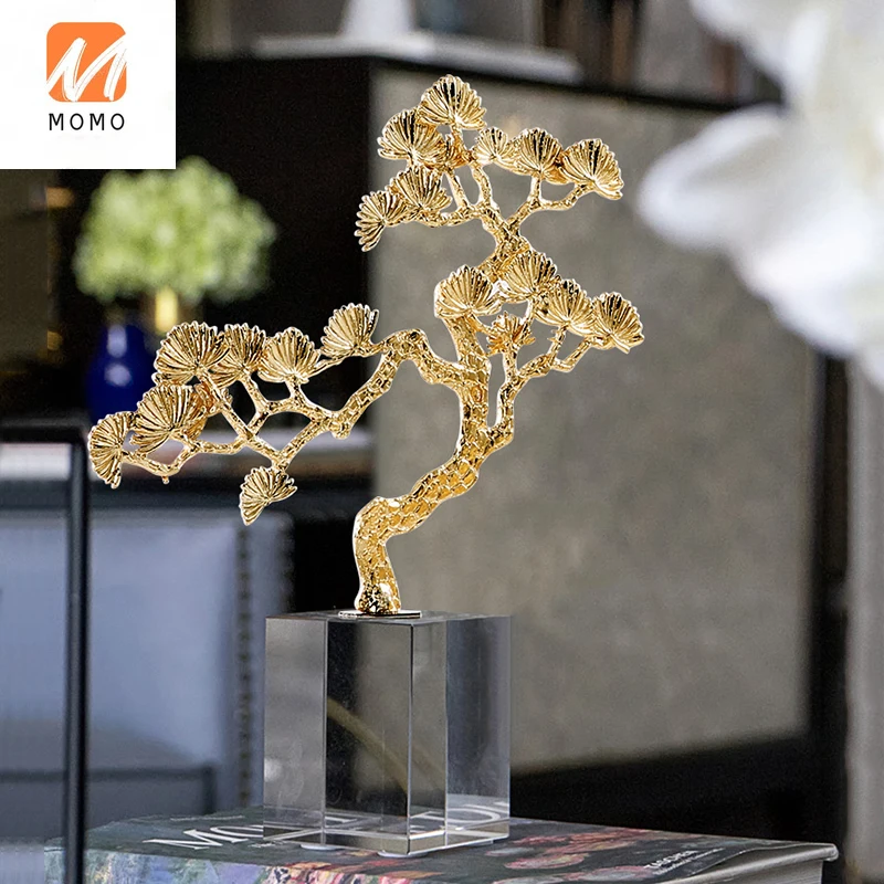 

New Chinese Style Living Room Wine Cabinet Decoration Home Decoration Welcome Pine Crystal Office Study Desktop Decoration