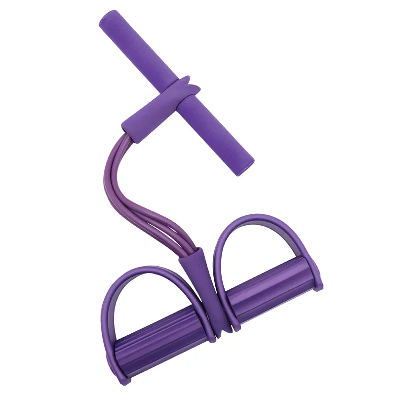 Tension Rope 4 Tube Puller Pedal Ankle Abdominal Exerciser Elastic Sit Up Pull Home Gym Yogo Pilate Fitness Body Shaping | Спорт и