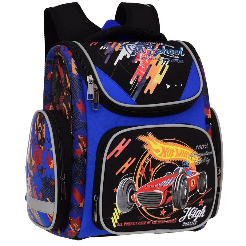 2023 Children School Bags Boys Girls Waterproof Orthopedic cartoon car school Backpack schoolbags kids Satchel Mochila escolar