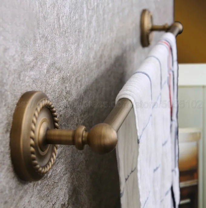 Вешалка для полотенец с одной рейкой античная латунная настенная полка вешалка