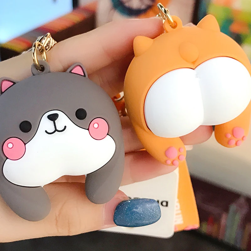 Японский мультяшный корги брелок модный простой кукольный Рюкзак украшения для