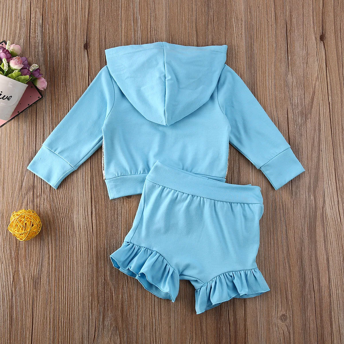 Новинка комплект одежды для маленьких девочек детская толстовка с капюшоном