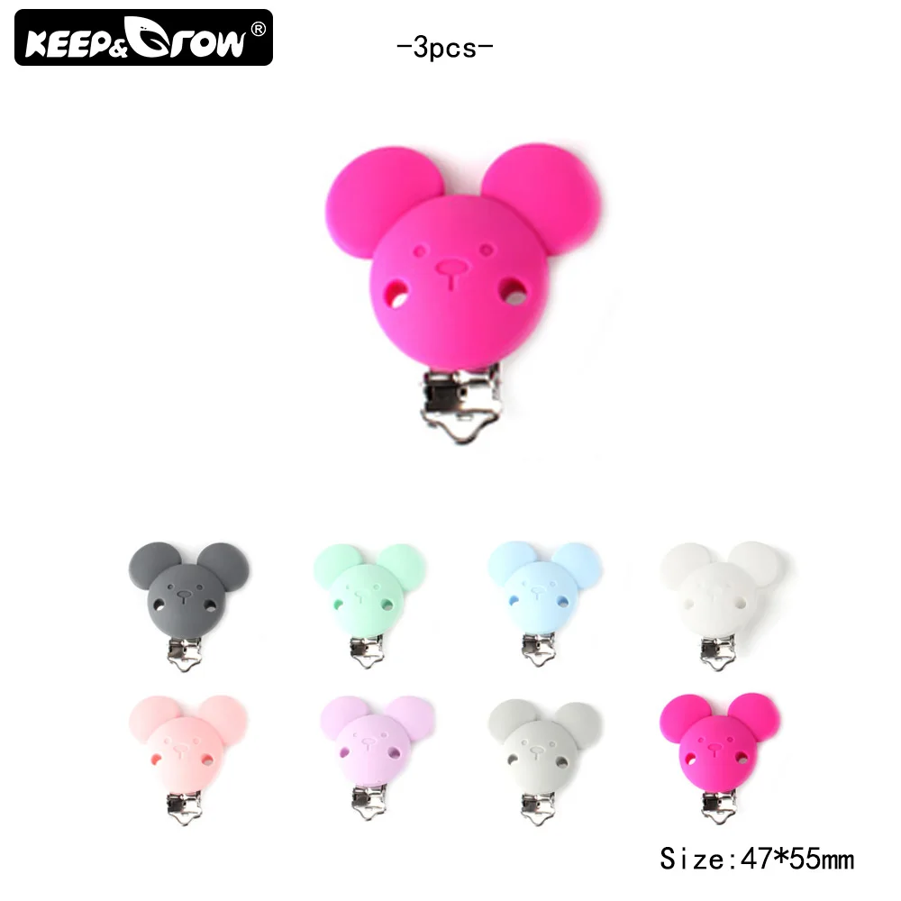 3 шт. силиконовые зажимы для соски-пустышки с Микки | Мать и ребенок