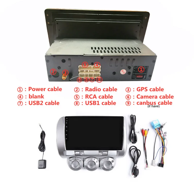 9 &quot4G RAM 8 ядер Android автомобильный DVD GPS навигация для Honda Fit/Jazz 2002-2007 левый Драйвер