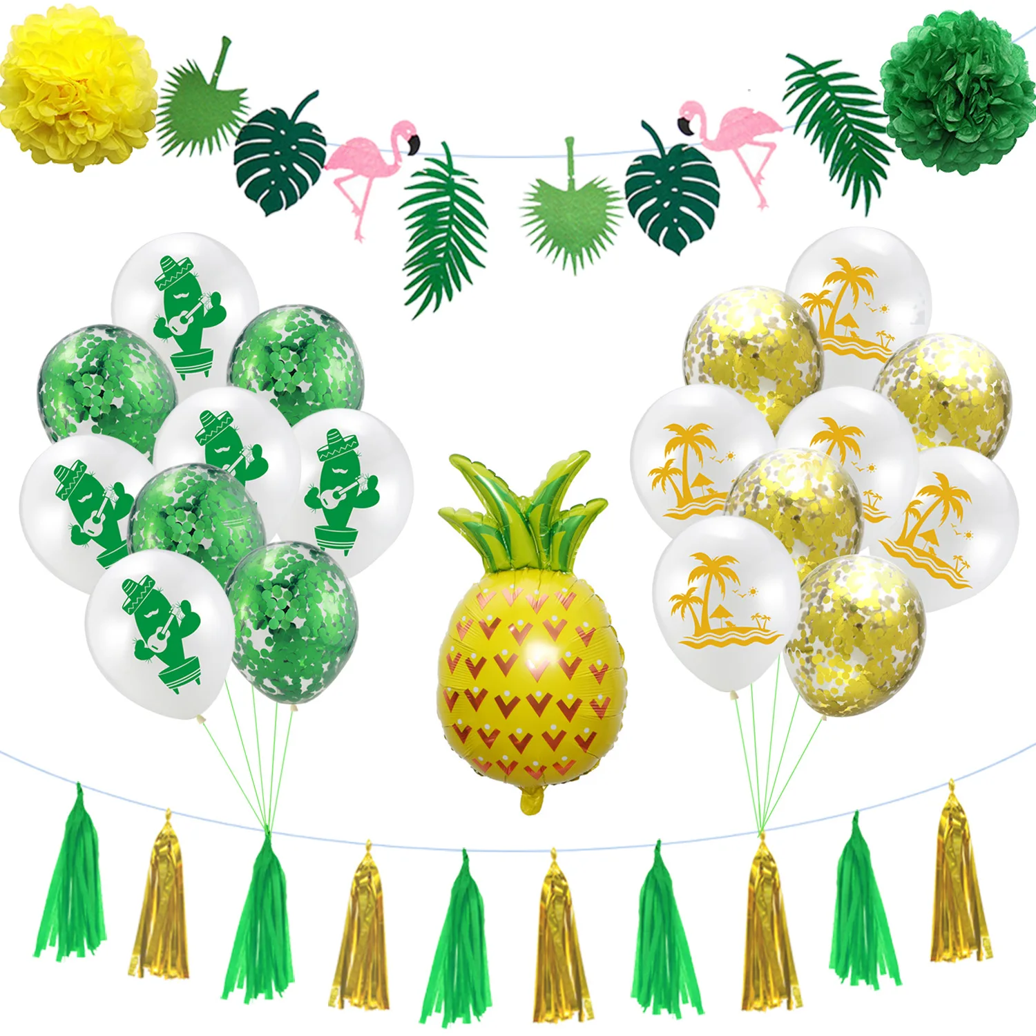 НОВЫЙ Гавайская тема вечерние украшения бикини с изображением кактусов шаров из