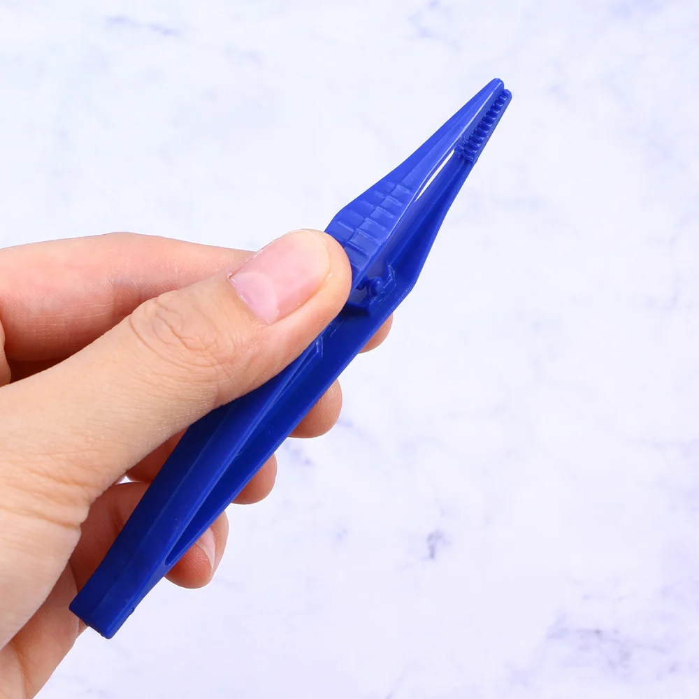 

10pcs Disposable Tweezers Beads Tweezers Craft Tweezers for DIY (Color Random)