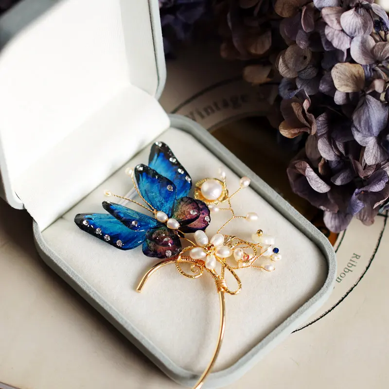 Женский крючок для ушей SINZRY с натуральным жемчугом и эпоксидной смолой лето