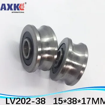 Высокое качество ABEC-5 EMQ V Groove направляющие роликовые подшипники LV202-38 ZZ V-38 15*38*17