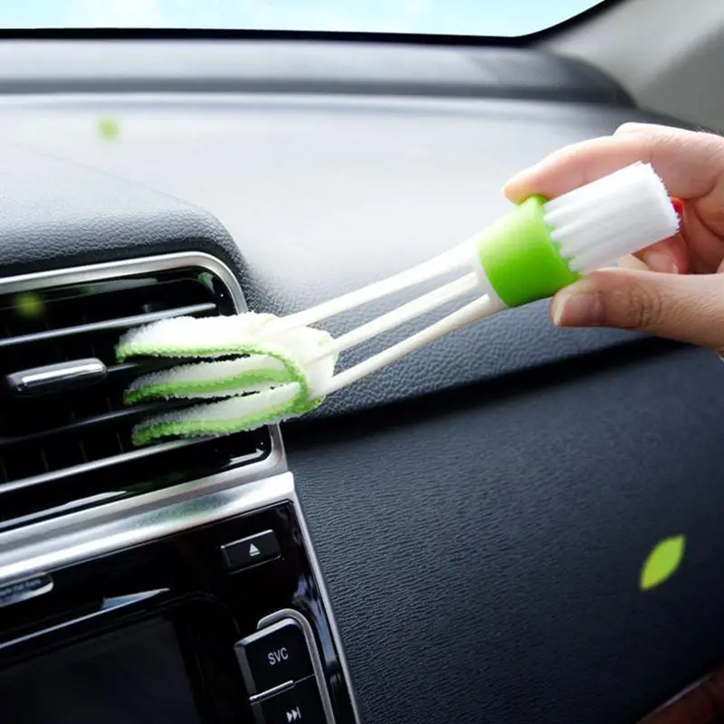

6.5 inch Double Ended Car Auto Blinds Duster Brush Air Conditioner Vent Outlet Cleaning Brush Car Meter Detailing Cleaner
