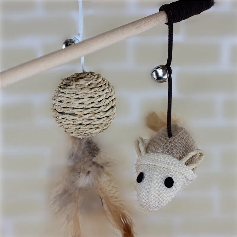 Экологически чистая игрушка для домашних животных кошка перо тизер палка | Дом и