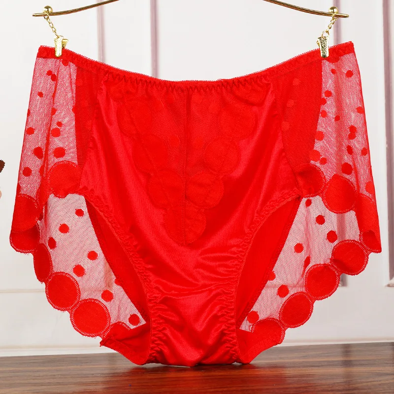 

Large Size Underwear Women Panties Briefs Pants Intimate Ladies Mid-rise Sexy Lingerie Soft Girl Transparent Lace Underpants