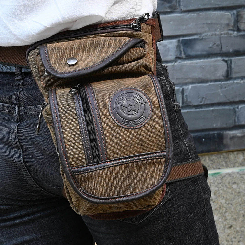 

Waterproof Motorcycle Leg Bag Canvas Buckle Design Funny Drop Belt Pouch Waist Bag Motorcycle Saddle Bag TacticalThigh Packs