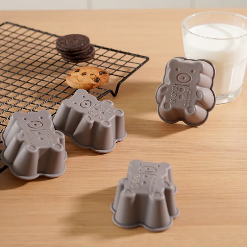 

5 шт., силиконовые формочки для маффинов в форме медведя