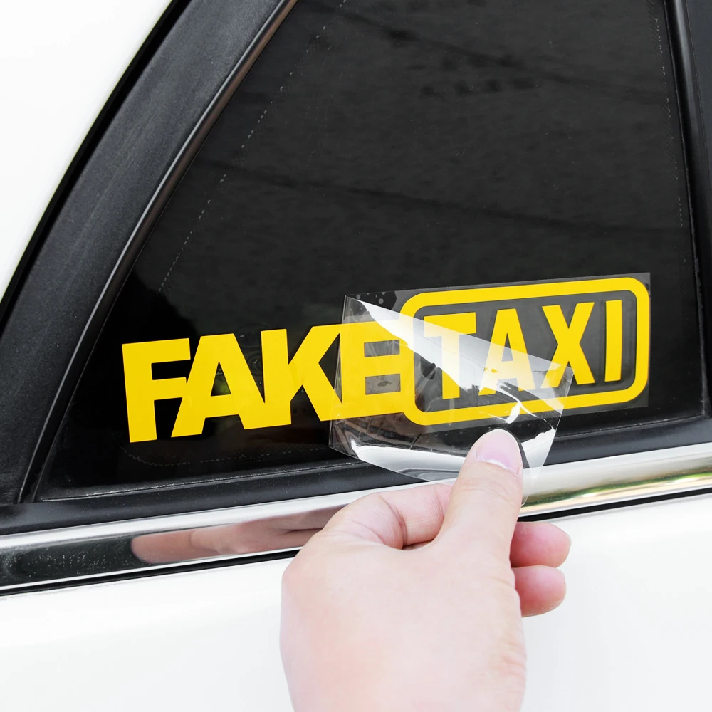 FAKE TAXI Car Stickers Reflective Funny Decals For Volkswagen Polo Passat B5 B6 B7 B8 CC GOLF 4 5 6 Vento Arteon | Автомобили и